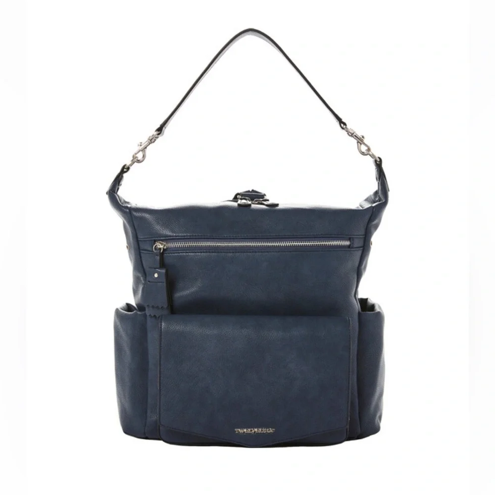 Twelvelittle Navy Women's Baby Bag Backpack Vegan Leather EUC